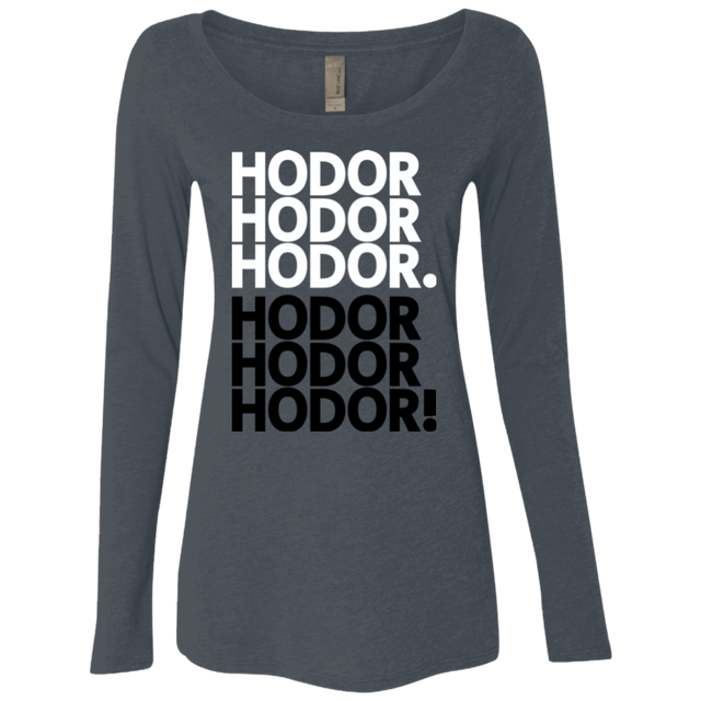 T-Shirts Vintage Navy / Small Get over it Hodor Women's Triblend Long Sleeve Shirt