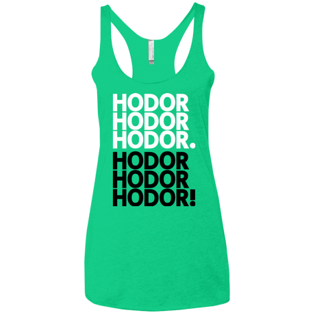 T-Shirts Envy / X-Small Get over it Hodor Women's Triblend Racerback Tank