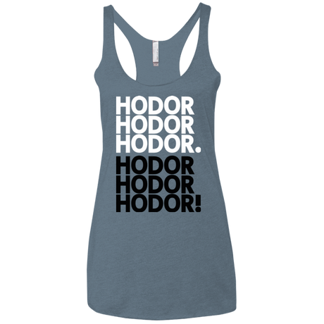 T-Shirts Indigo / X-Small Get over it Hodor Women's Triblend Racerback Tank