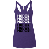 T-Shirts Purple / X-Small Get over it Hodor Women's Triblend Racerback Tank