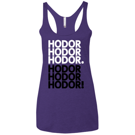 T-Shirts Purple / X-Small Get over it Hodor Women's Triblend Racerback Tank