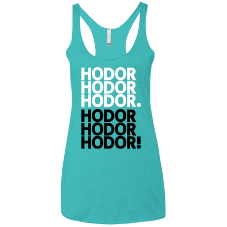 T-Shirts Tahiti Blue / X-Small Get over it Hodor Women's Triblend Racerback Tank