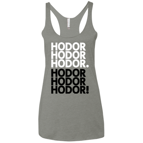 T-Shirts Venetian Grey / X-Small Get over it Hodor Women's Triblend Racerback Tank