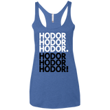 T-Shirts Vintage Royal / X-Small Get over it Hodor Women's Triblend Racerback Tank
