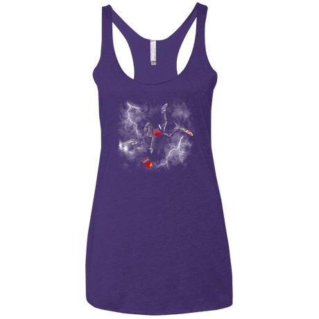 T-Shirts Purple / X-Small Get the almnanac wipe away the debt Women's Triblend Racerback Tank