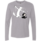 T-Shirts Heather Grey / Small Ghost And Snow Men's Premium Long Sleeve