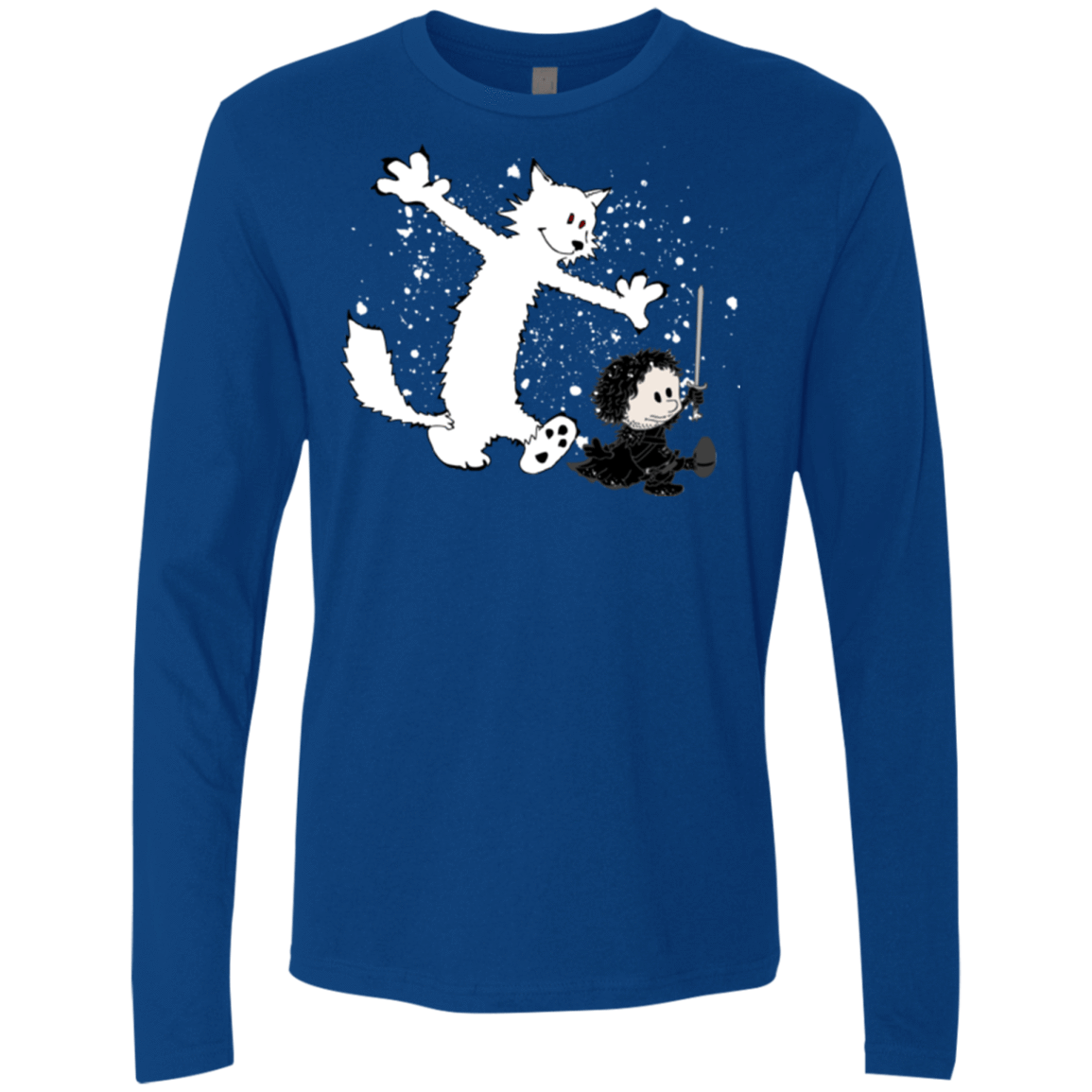 T-Shirts Royal / Small Ghost And Snow Men's Premium Long Sleeve