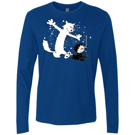 T-Shirts Royal / Small Ghost And Snow Men's Premium Long Sleeve