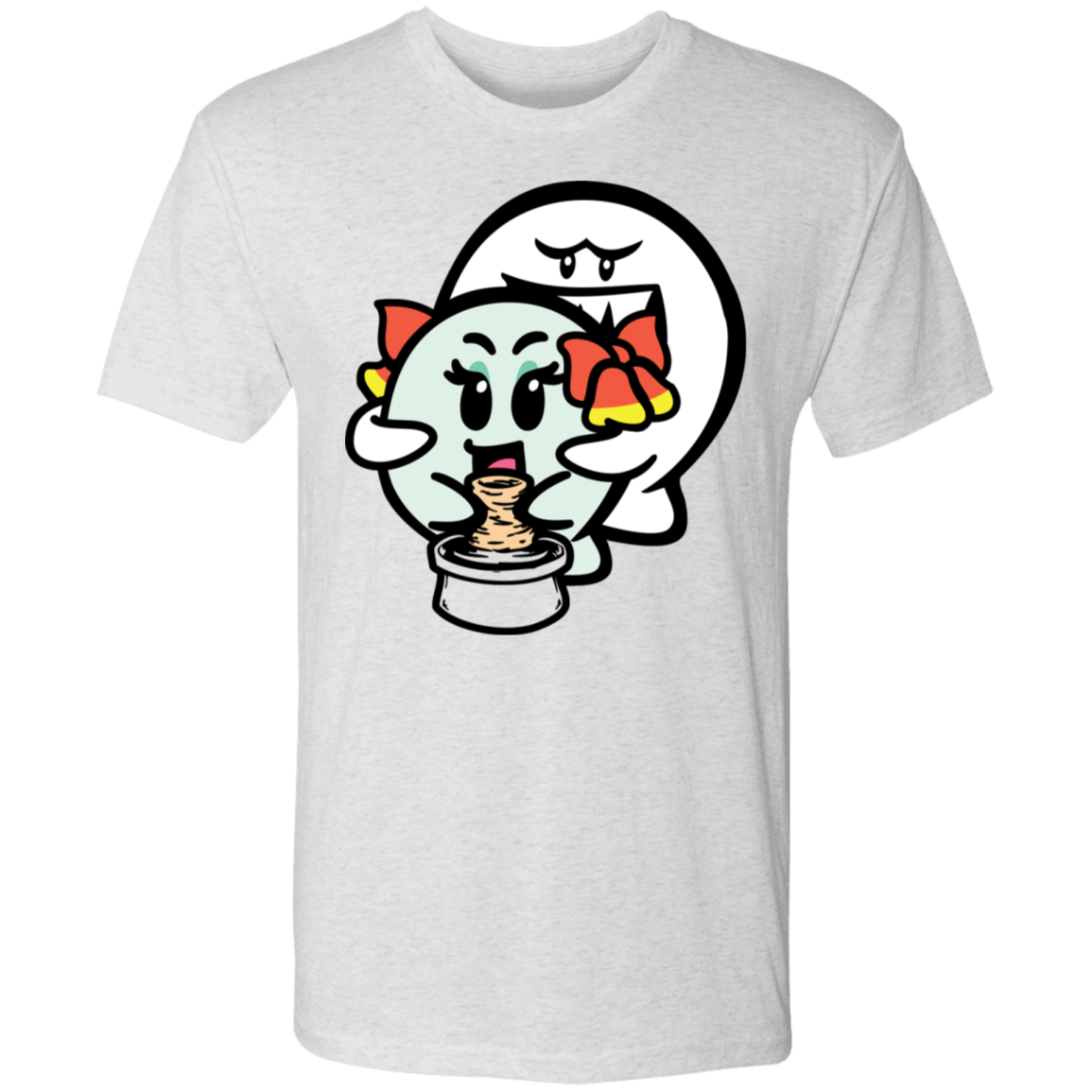 T-Shirts Heather White / S Ghost Boo Men's Triblend T-Shirt