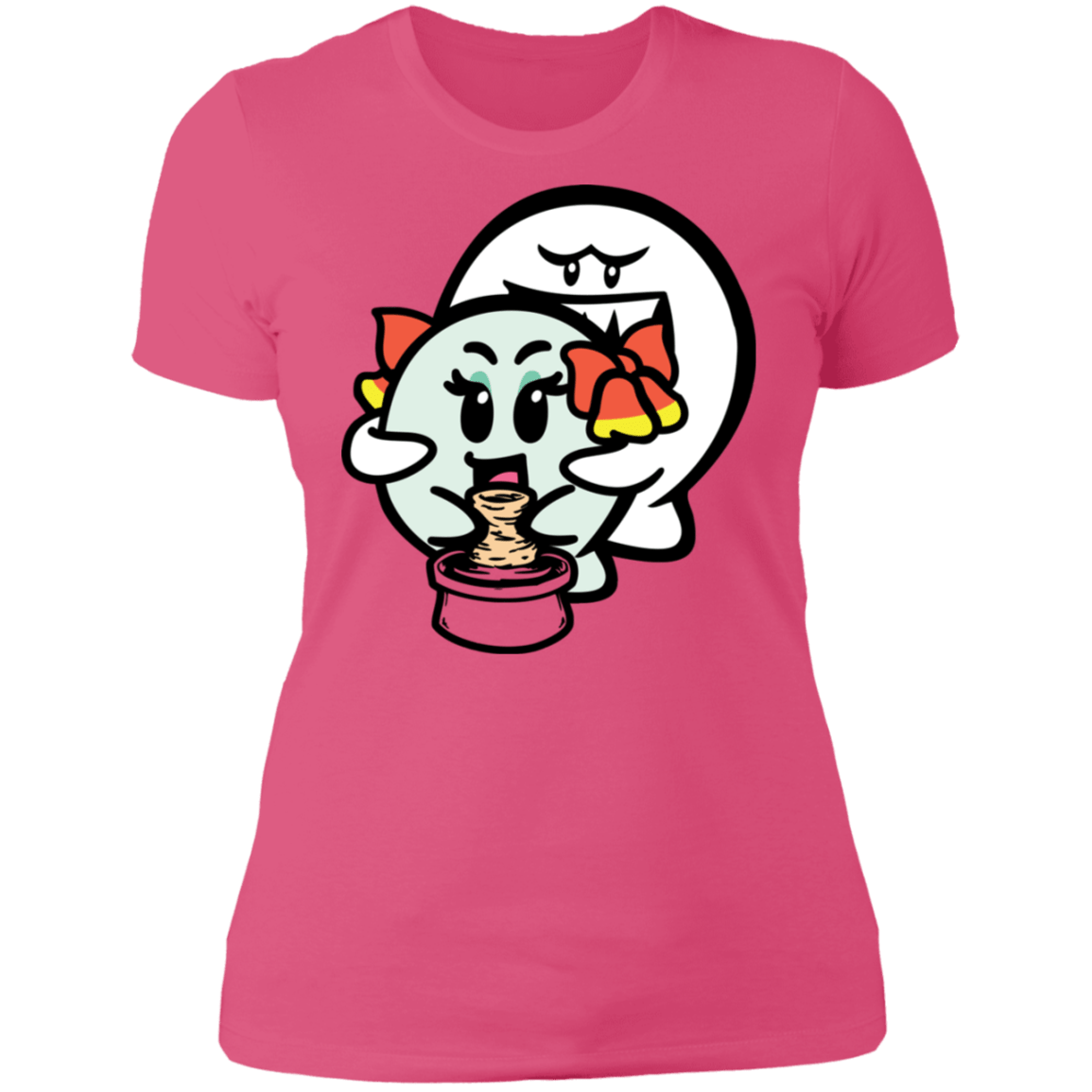 T-Shirts Hot Pink / S Ghost Boo Women's Premium T-Shirt