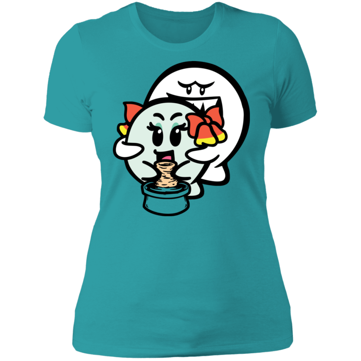 T-Shirts Tahiti Blue / S Ghost Boo Women's Premium T-Shirt