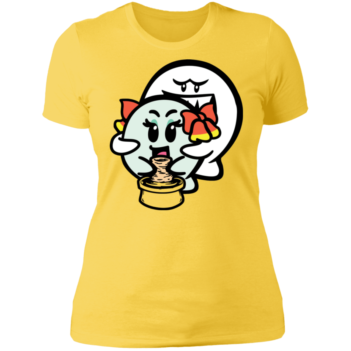 T-Shirts Vibrant Yellow / S Ghost Boo Women's Premium T-Shirt
