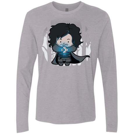 T-Shirts Heather Grey / Small Ghost Men's Premium Long Sleeve