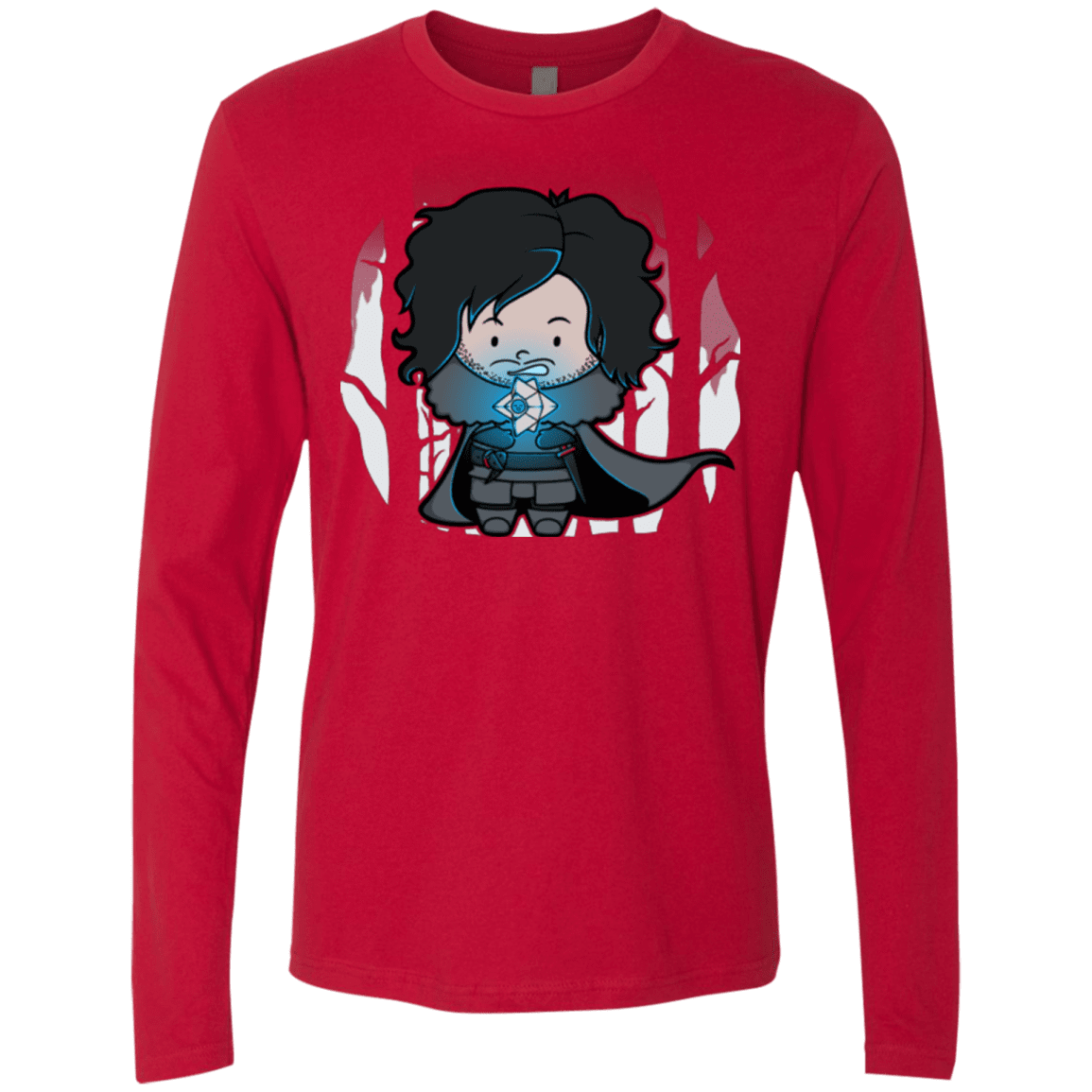 T-Shirts Red / Small Ghost Men's Premium Long Sleeve