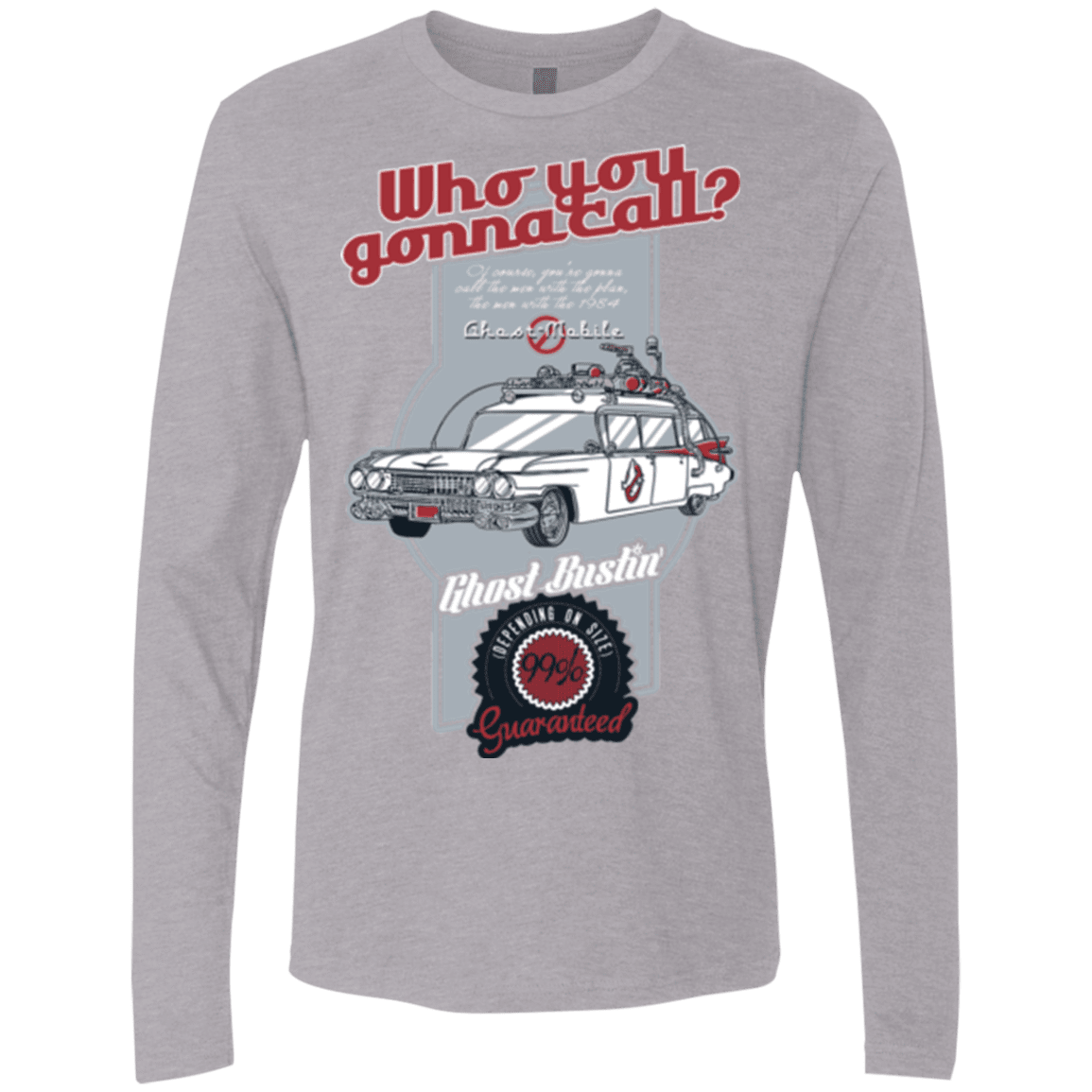 T-Shirts Heather Grey / Small Ghost Mobile Men's Premium Long Sleeve