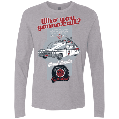T-Shirts Heather Grey / Small Ghost Mobile Men's Premium Long Sleeve