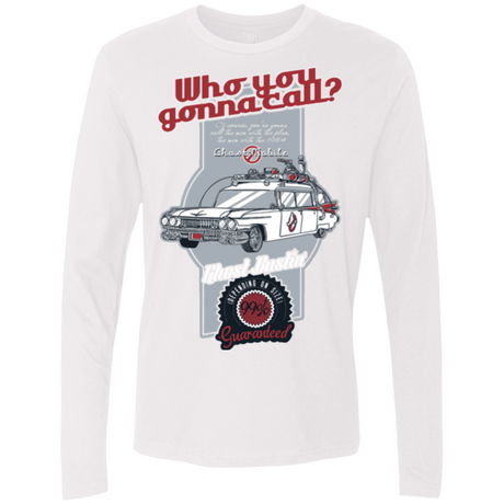 T-Shirts White / Small Ghost Mobile Men's Premium Long Sleeve