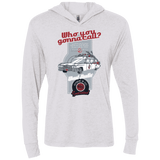 T-Shirts Heather White / X-Small Ghost Mobile Triblend Long Sleeve Hoodie Tee