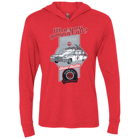 T-Shirts Vintage Red / X-Small Ghost Mobile Triblend Long Sleeve Hoodie Tee