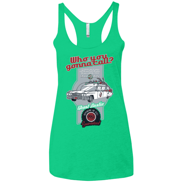 T-Shirts Envy / X-Small Ghost Mobile Women's Triblend Racerback Tank