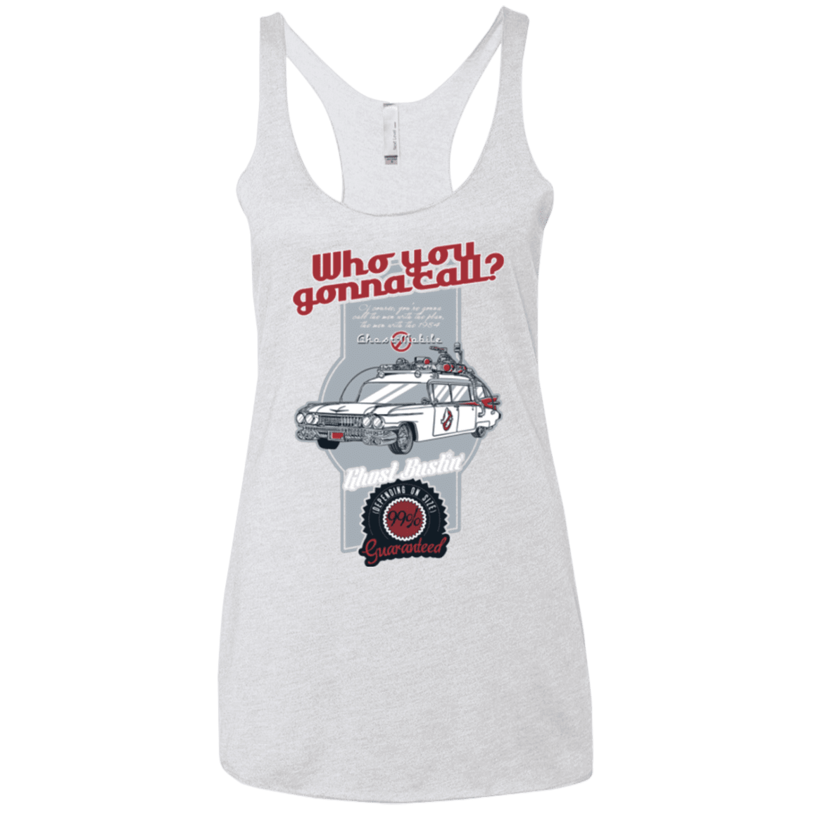 T-Shirts Heather White / X-Small Ghost Mobile Women's Triblend Racerback Tank