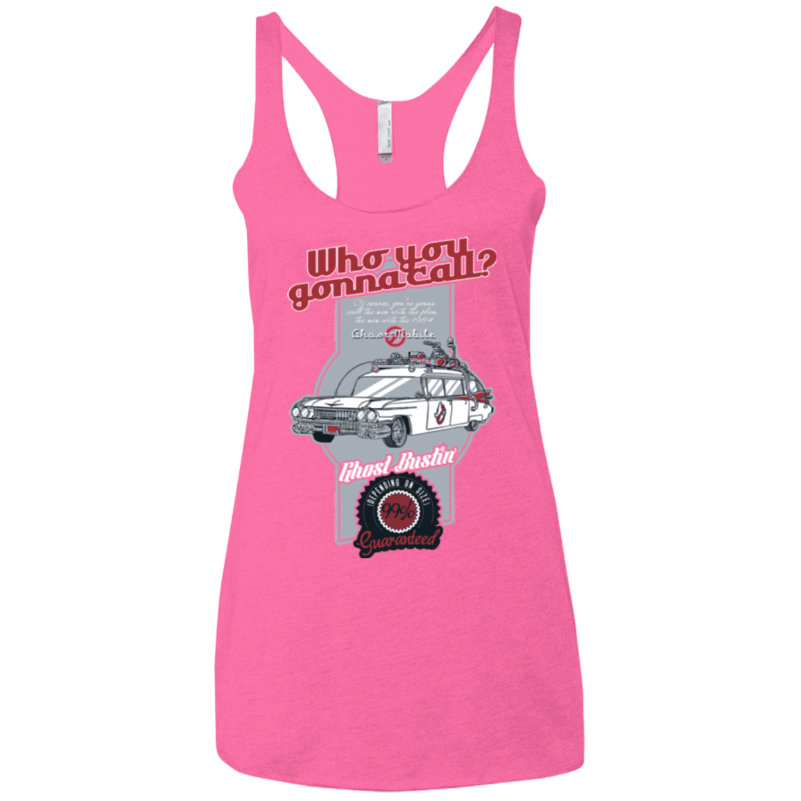 T-Shirts Vintage Pink / X-Small Ghost Mobile Women's Triblend Racerback Tank