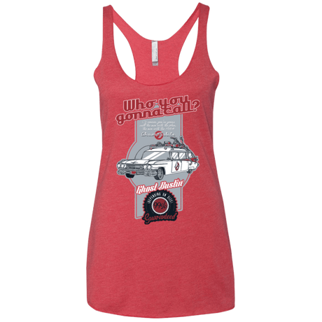 T-Shirts Vintage Red / X-Small Ghost Mobile Women's Triblend Racerback Tank