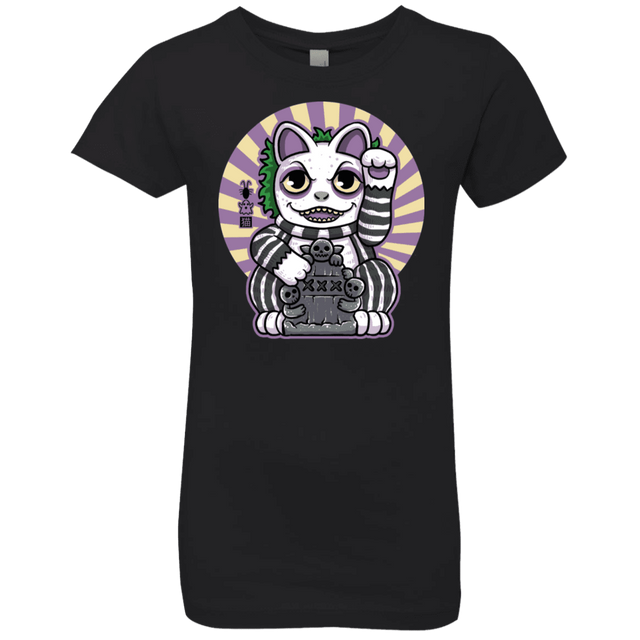 T-Shirts Black / YXS Ghost Neko Girls Premium T-Shirt