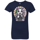 T-Shirts Midnight Navy / YXS Ghost Neko Girls Premium T-Shirt