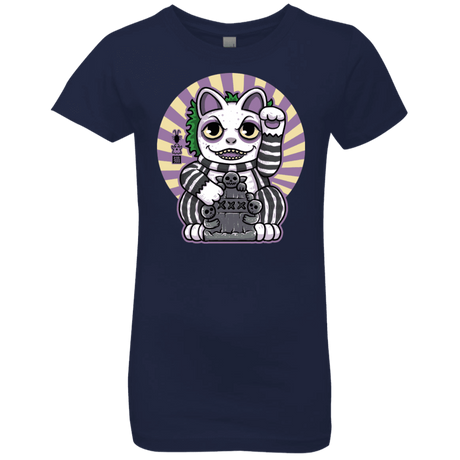 T-Shirts Midnight Navy / YXS Ghost Neko Girls Premium T-Shirt