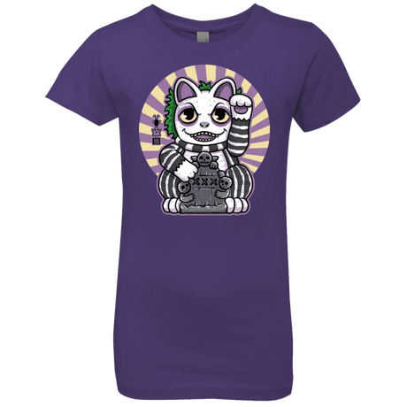 T-Shirts Purple Rush / YXS Ghost Neko Girls Premium T-Shirt