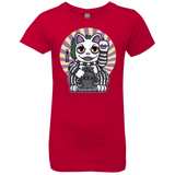 T-Shirts Red / YXS Ghost Neko Girls Premium T-Shirt