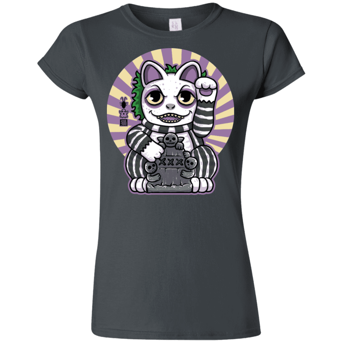 T-Shirts Charcoal / S Ghost Neko Junior Slimmer-Fit T-Shirt