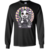 T-Shirts Black / S Ghost Neko Men's Long Sleeve T-Shirt