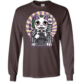 T-Shirts Dark Chocolate / S Ghost Neko Men's Long Sleeve T-Shirt