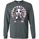 T-Shirts Dark Heather / S Ghost Neko Men's Long Sleeve T-Shirt