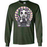 T-Shirts Forest Green / S Ghost Neko Men's Long Sleeve T-Shirt