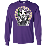 T-Shirts Purple / S Ghost Neko Men's Long Sleeve T-Shirt