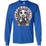 T-Shirts Royal / S Ghost Neko Men's Long Sleeve T-Shirt