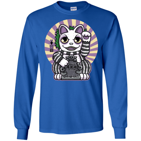 T-Shirts Royal / S Ghost Neko Men's Long Sleeve T-Shirt