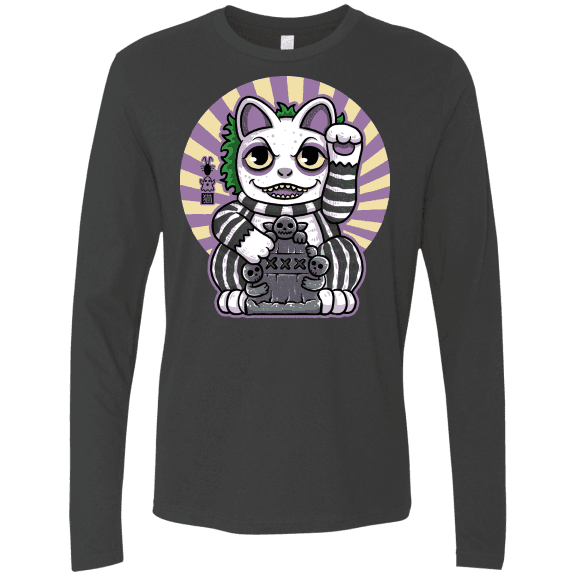 T-Shirts Heavy Metal / S Ghost Neko Men's Premium Long Sleeve