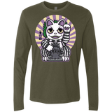 T-Shirts Military Green / S Ghost Neko Men's Premium Long Sleeve