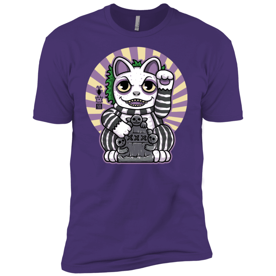 T-Shirts Purple Rush/ / X-Small Ghost Neko Men's Premium T-Shirt