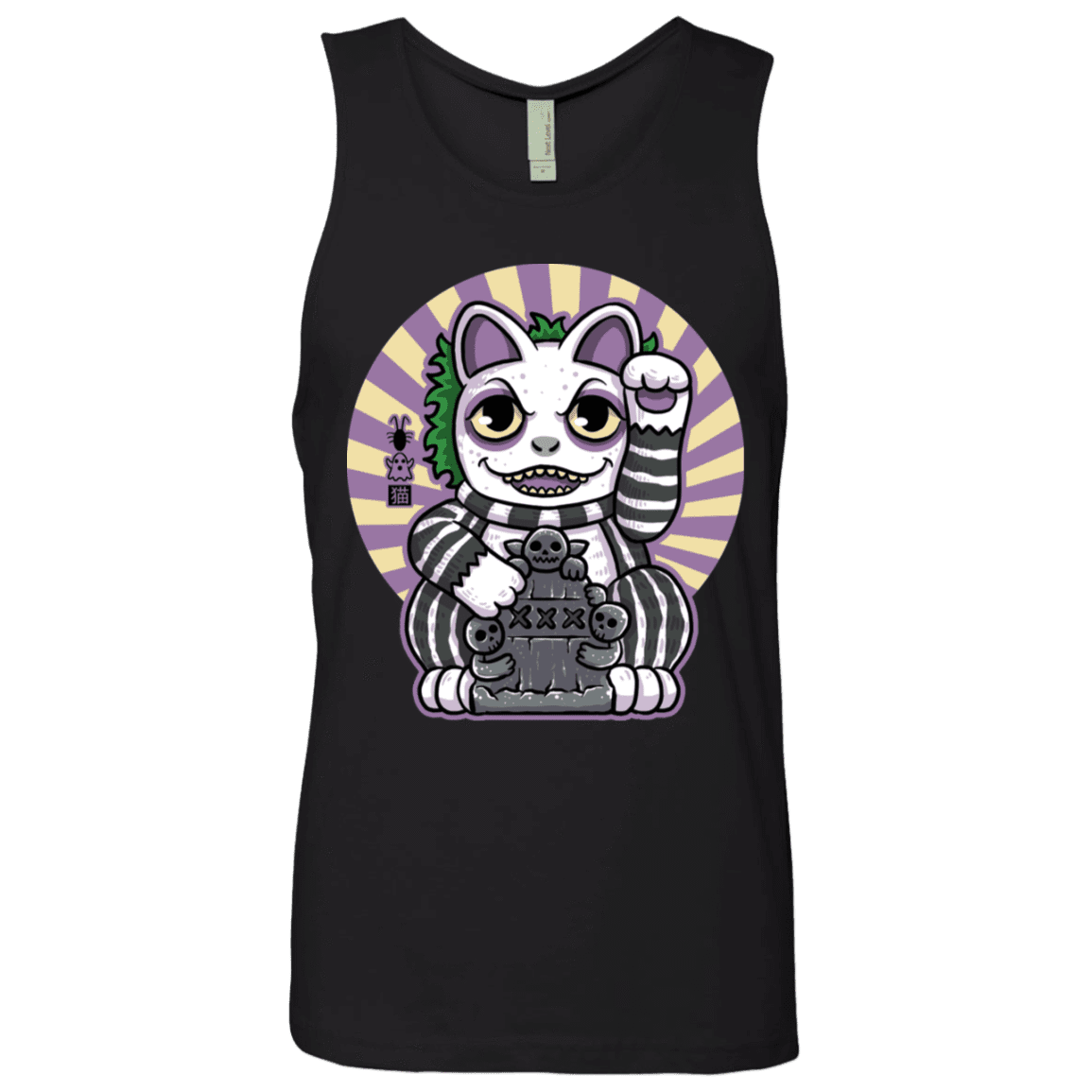 T-Shirts Black / S Ghost Neko Men's Premium Tank Top