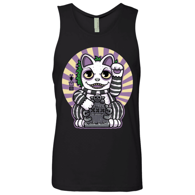 T-Shirts Black / S Ghost Neko Men's Premium Tank Top