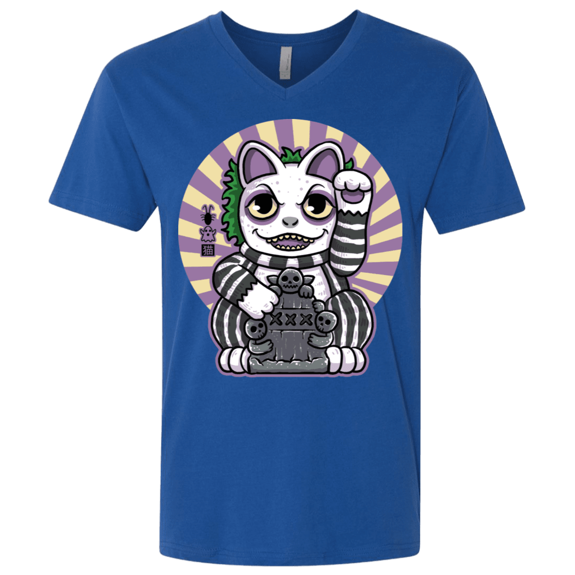 T-Shirts Royal / X-Small Ghost Neko Men's Premium V-Neck