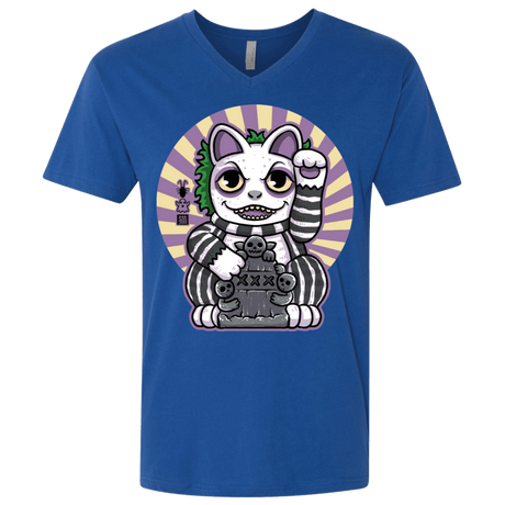 T-Shirts Royal / X-Small Ghost Neko Men's Premium V-Neck