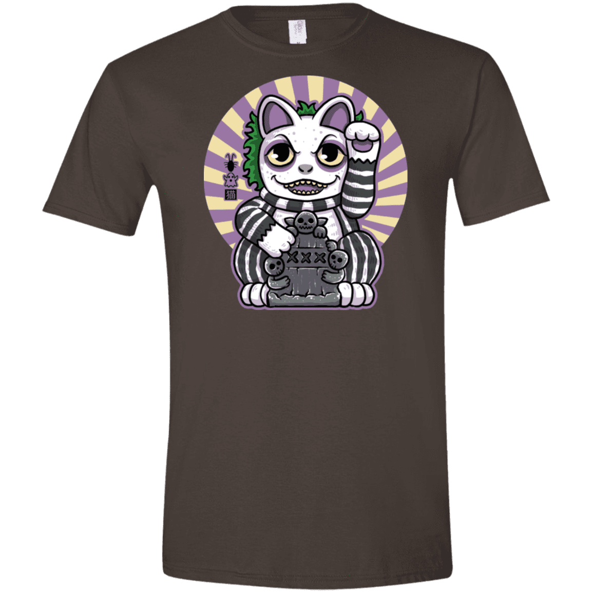 T-Shirts Dark Chocolate / S Ghost Neko Men's Semi-Fitted Softstyle