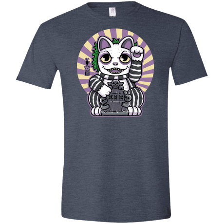 T-Shirts Heather Navy / S Ghost Neko Men's Semi-Fitted Softstyle