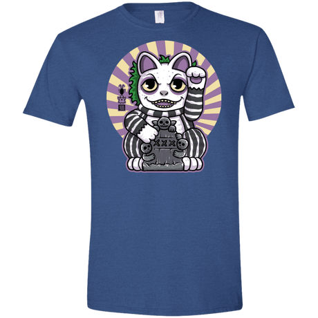 T-Shirts Heather Royal / X-Small Ghost Neko Men's Semi-Fitted Softstyle